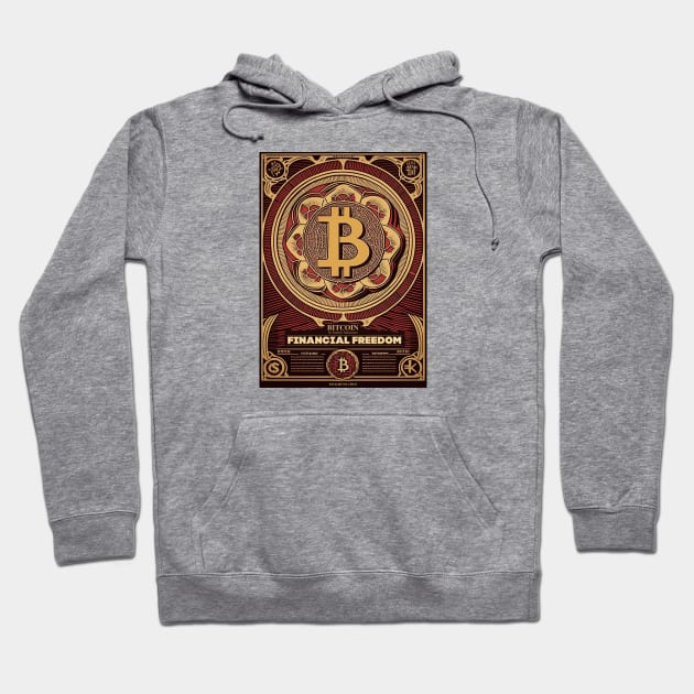 Bitcoin financial freedom Hoodie by Trouble Makers